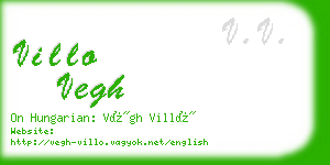 villo vegh business card